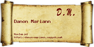 Danon Mariann névjegykártya